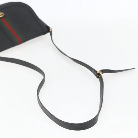 GUCCI Micro GG Supreme Web Sherry Line Bag PVC Black - Picture 8 of 16